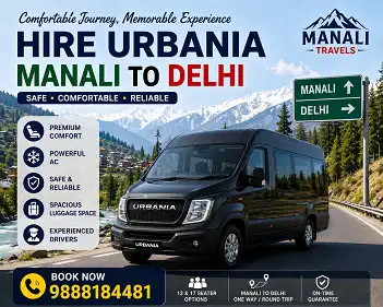 Hire Manali to Delhi Urbania